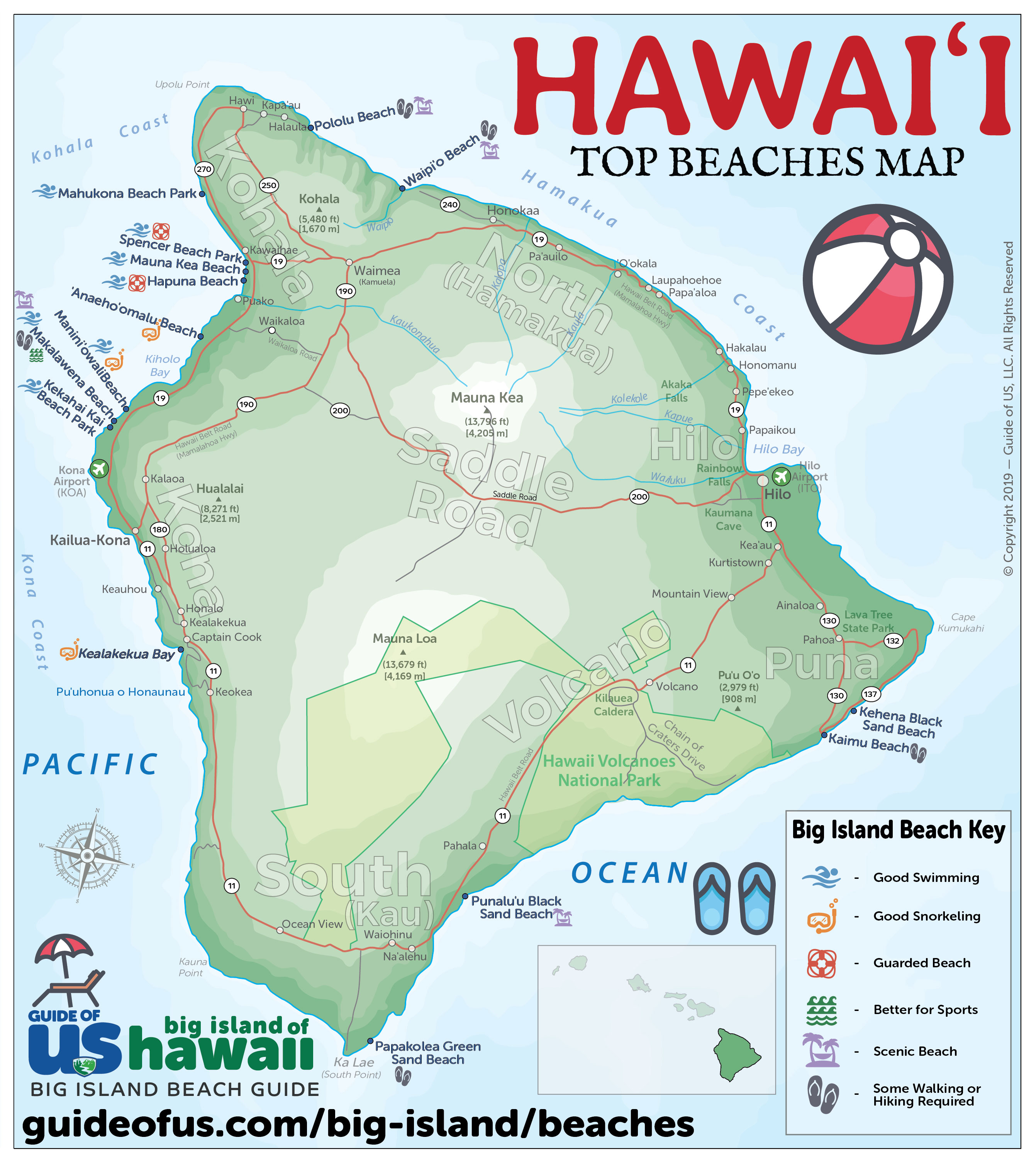 Big Island Map Hawaii Aloha Vacation Cottages - vrogue.co