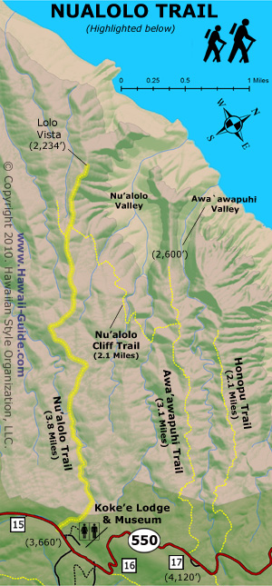Nualolo Trail Map