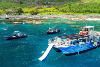 Na Pali Coast Power Catamaran Scenic and Snorkel Tour