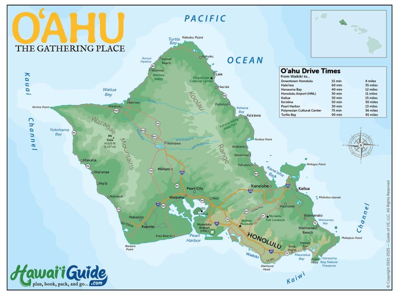 Hawaii Travel Maps | Downloadable & Printable Hawaiian Islands Map