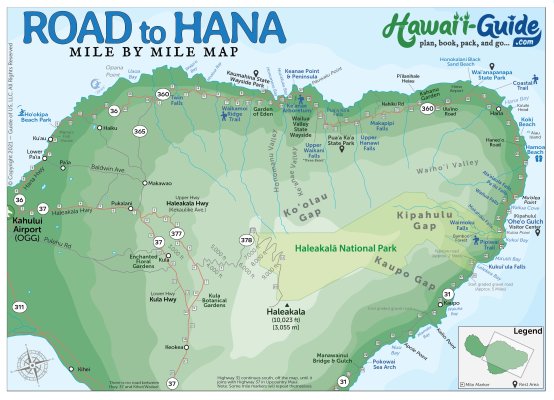 Road to Hana Highway Map Image