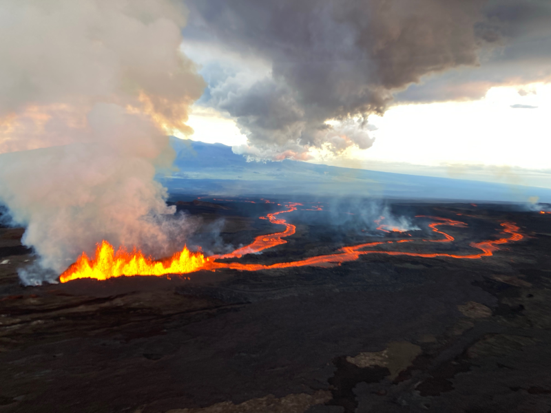 Mauna Loa eruption on Nov. 30th - Credit: USGS