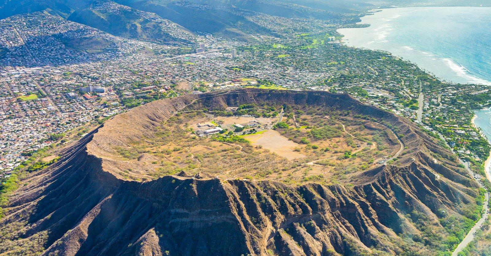 Diamond Head Crater is just miles from Downtown Honolulu