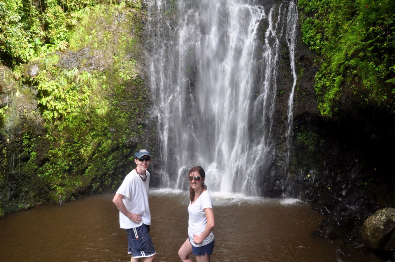 Wailua Falls beyond Hana town 