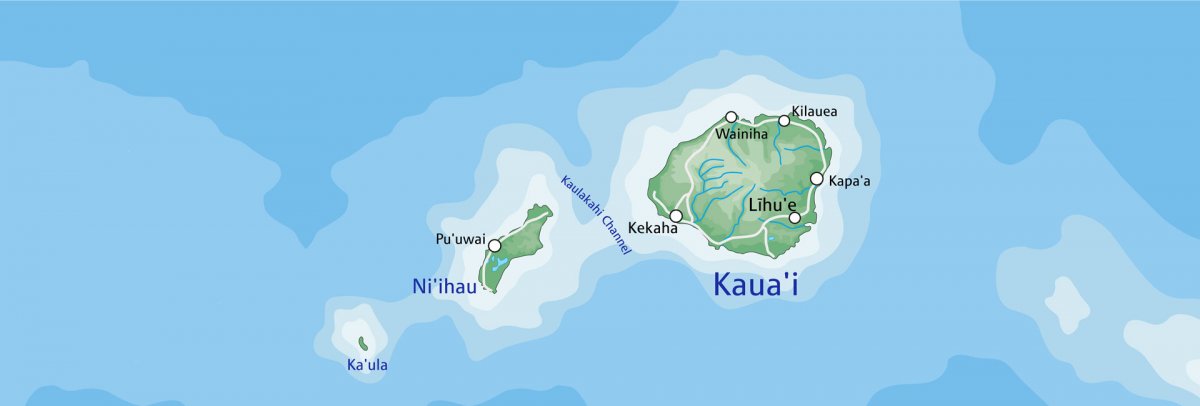 Kauai Hawaii Maps - Travel Road Map of Kauai