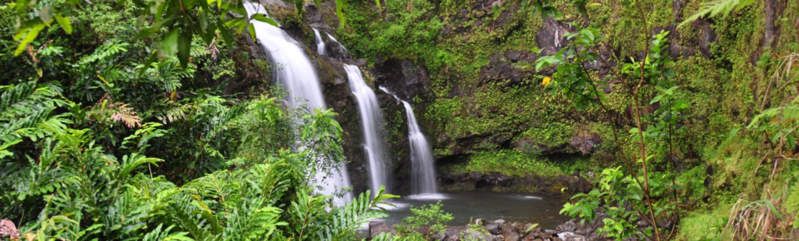 Waterfall along the famous Road to Hana