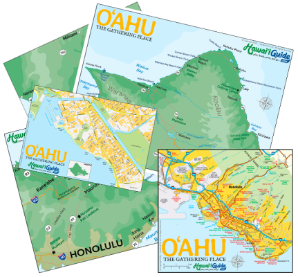Oahu Road & Beach Maps + more Image