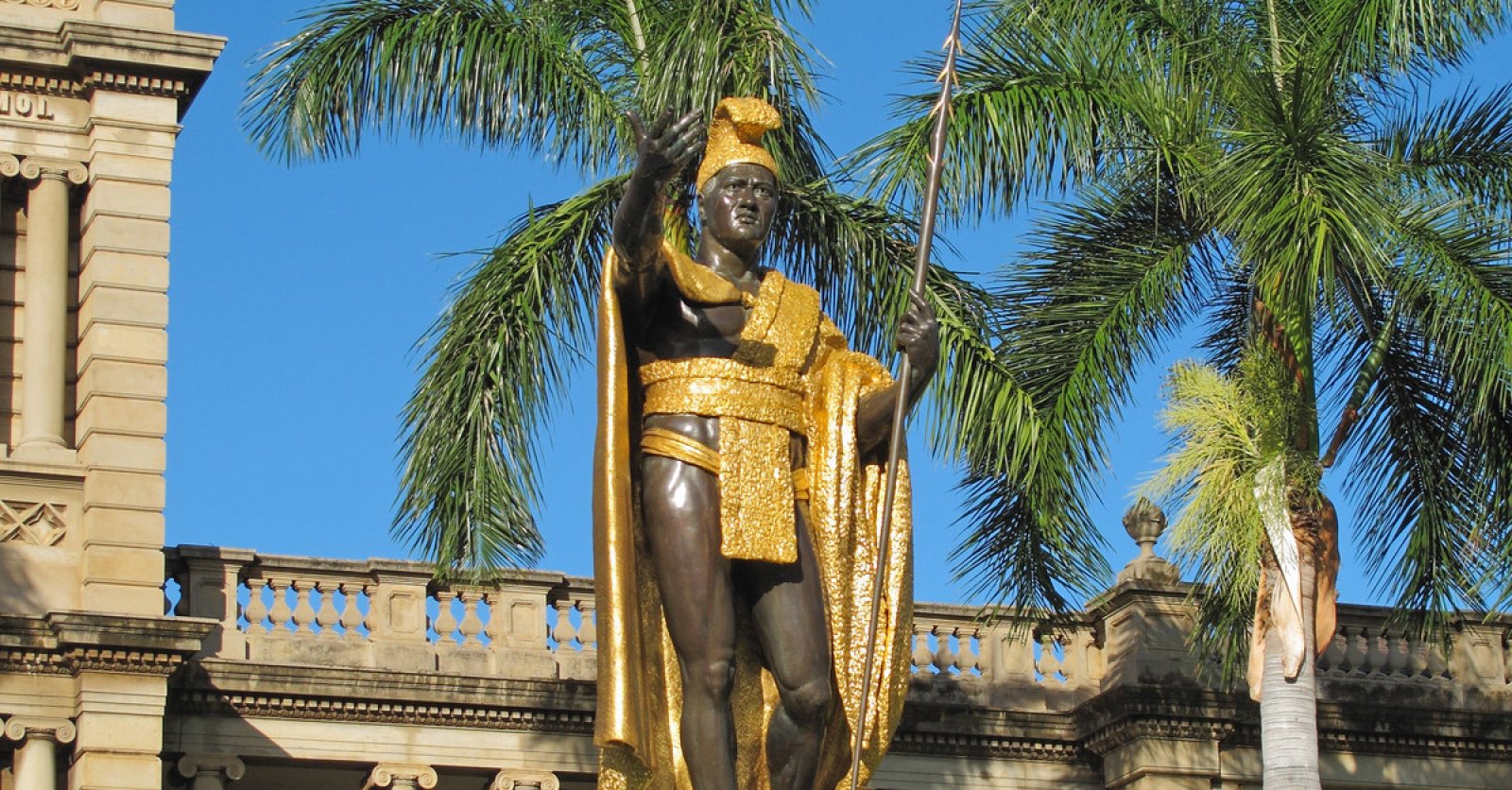 King Kamehameha statue, which is found across the street